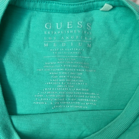 GUESS Men's Teal Graphic Tee - Picture 2 of 6
